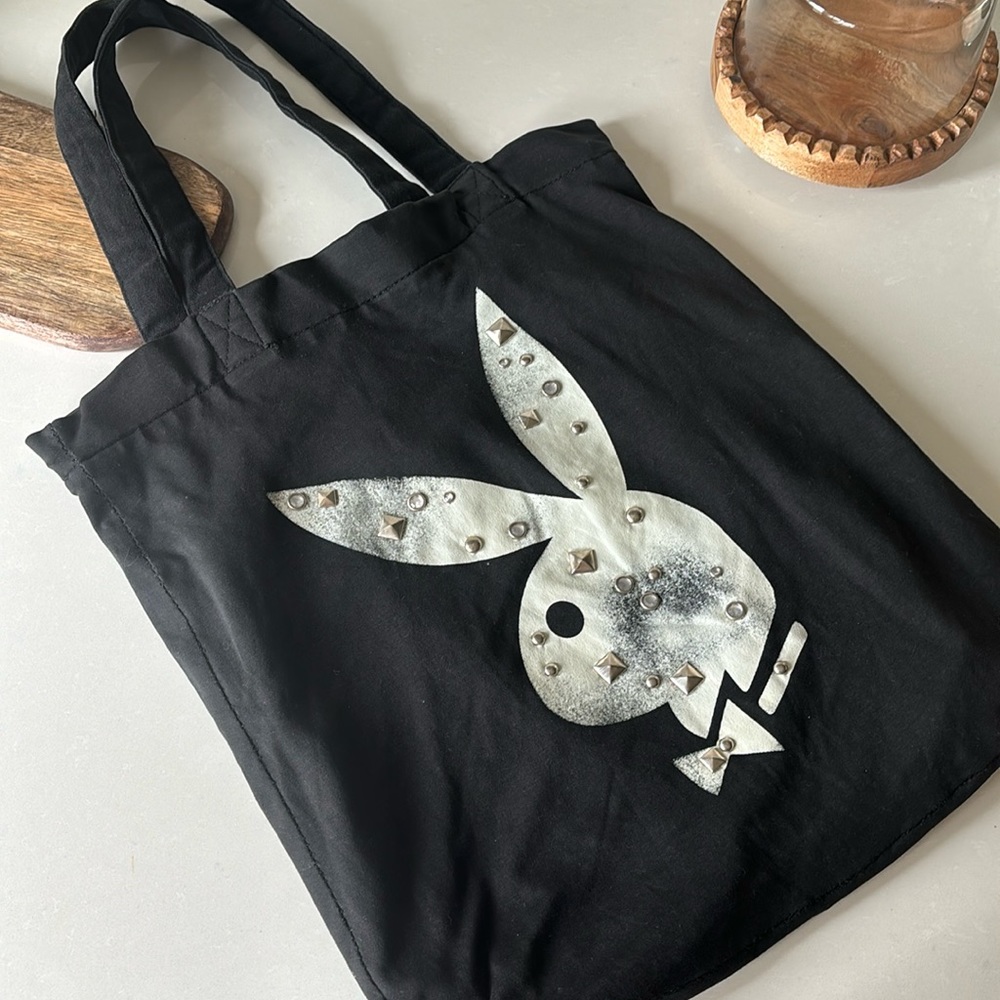 ♥️… Playboy Black Tote Bag